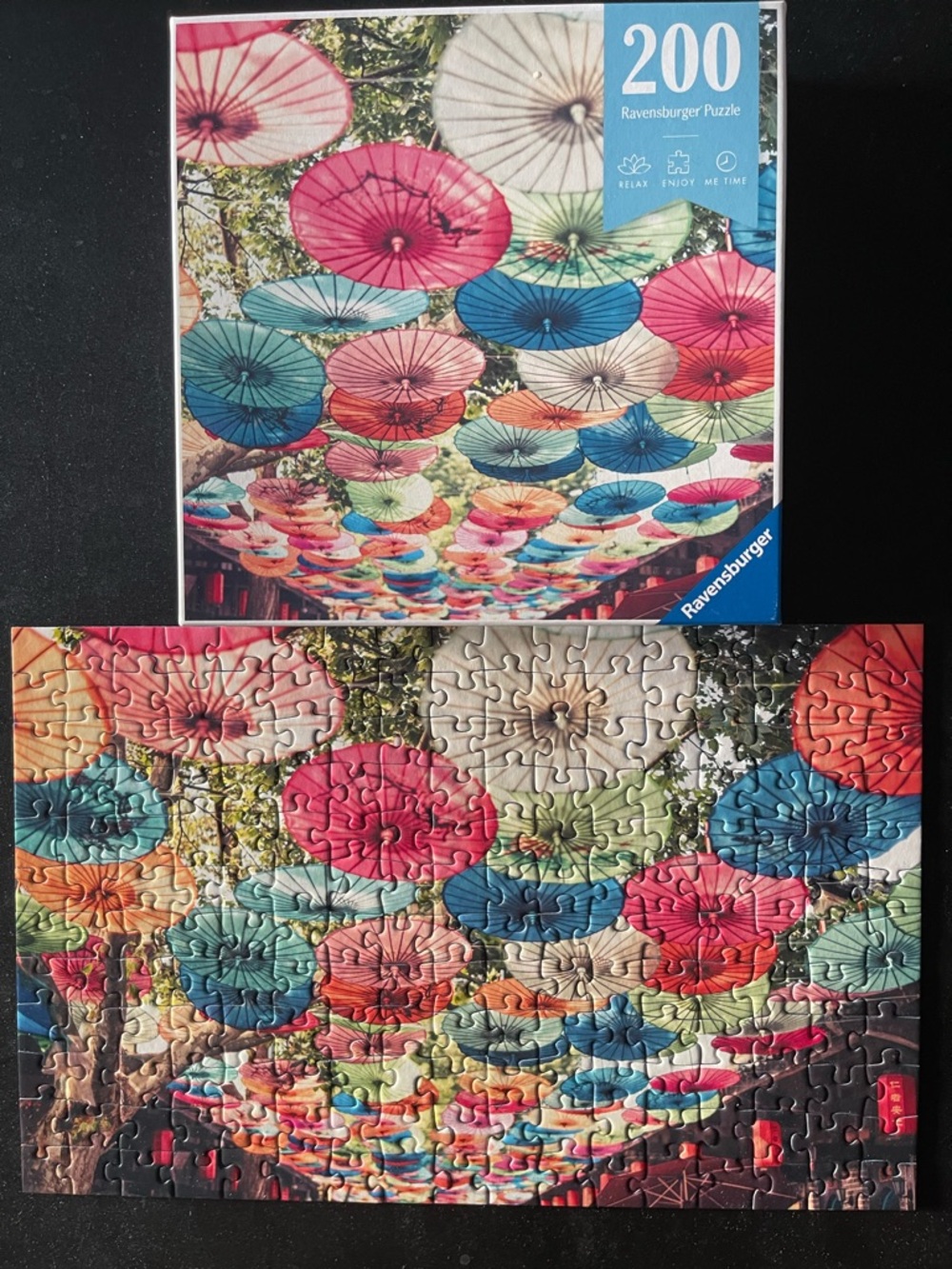 Ravensburger Bright Pink, Blue, Green and Cream Umbrella Puzzle